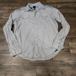 Blac Label Pearl Snap Checkered Long sleeve shirt mens size 2XL 2624